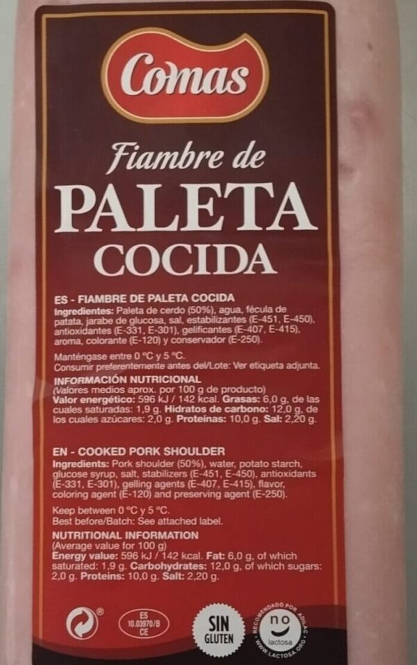 Fiambre paleta 11X11 Comas Monells