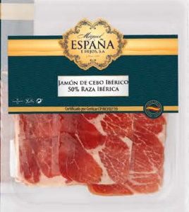 Barqueta jamón cebo 50% ibérico 300grs